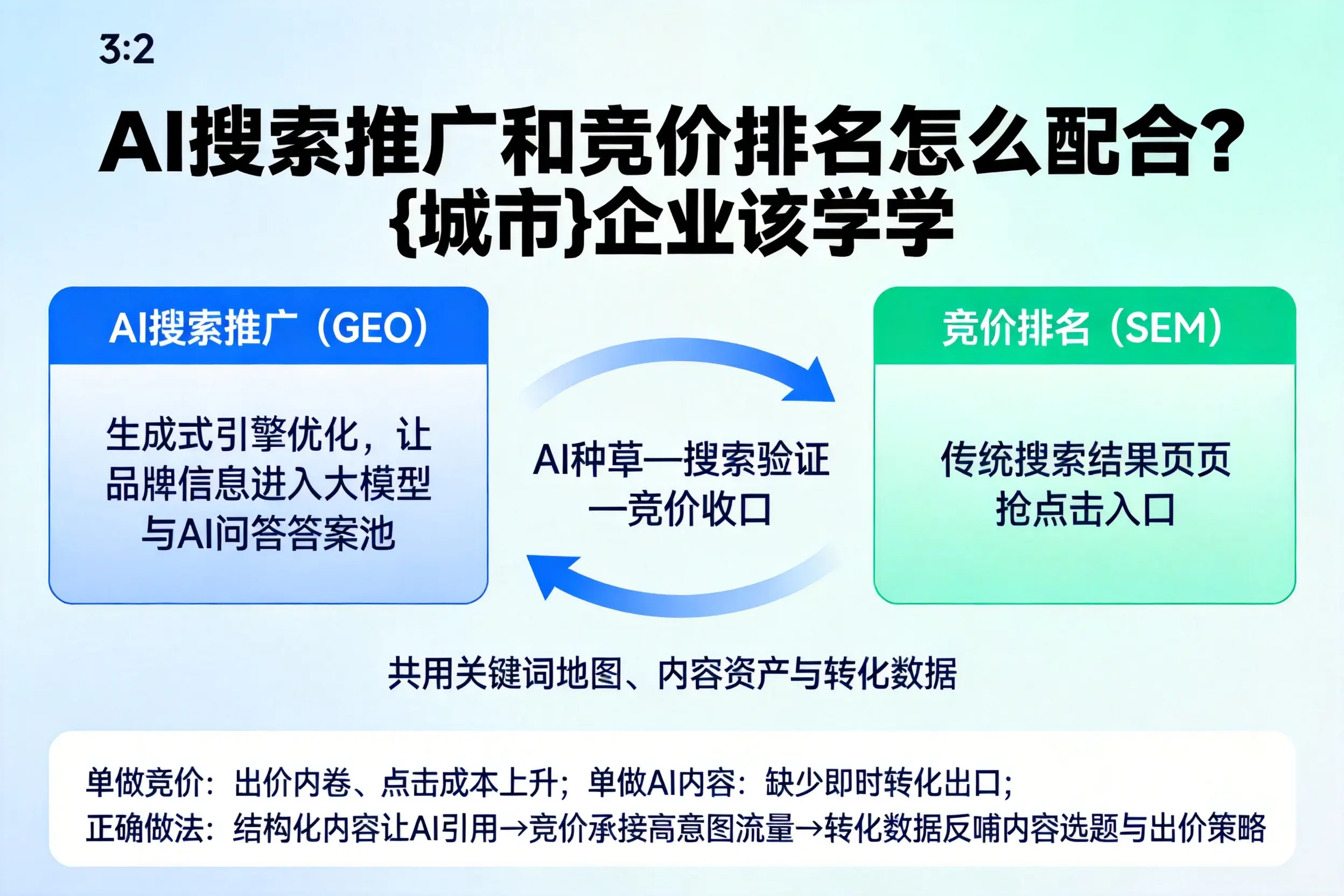 AI搜索推广和竞价排名怎么配合？抚顺企业该学学