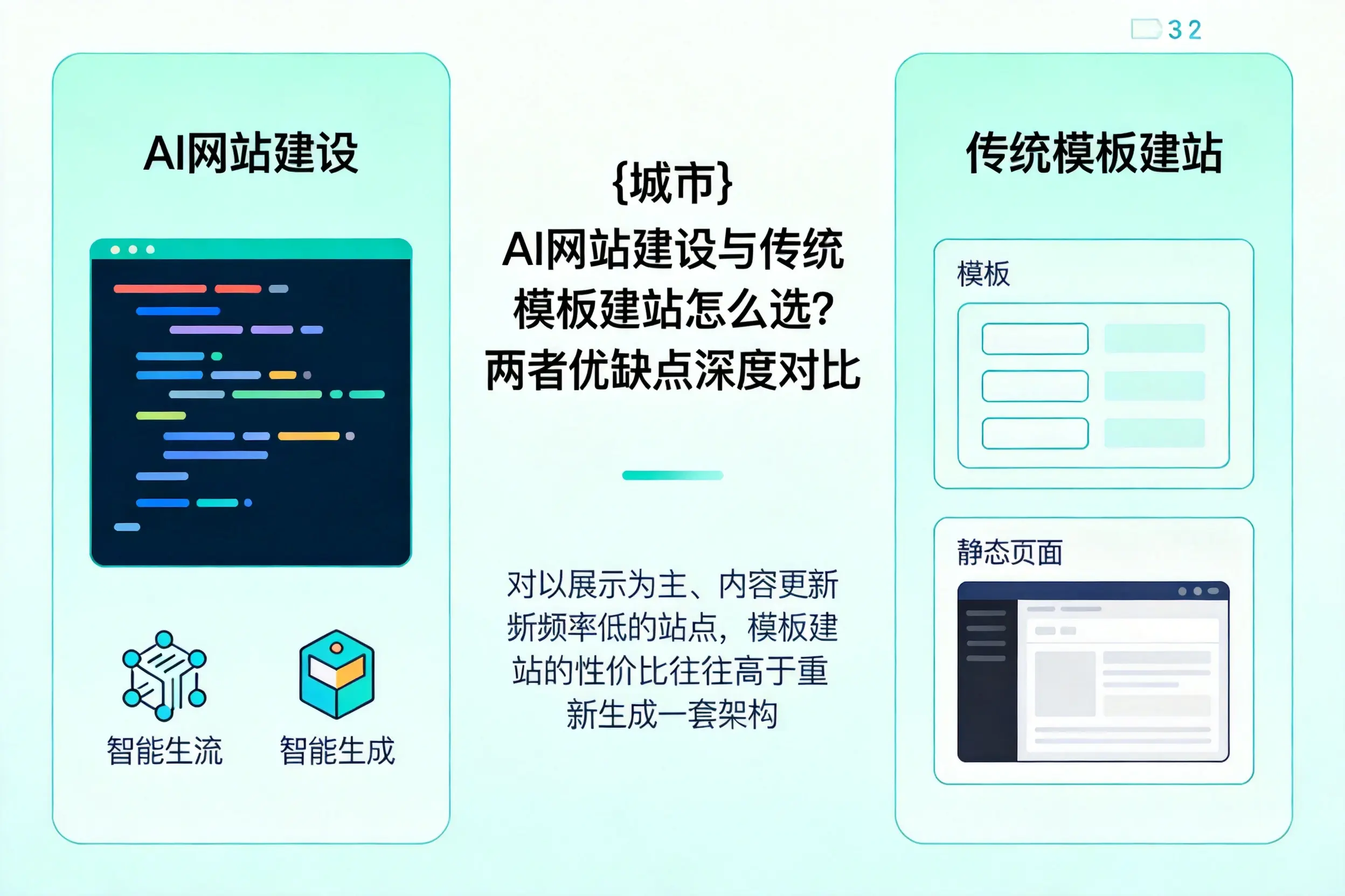 抚顺AI网站建设与传统模板建站怎么选？两者优缺点深度对比