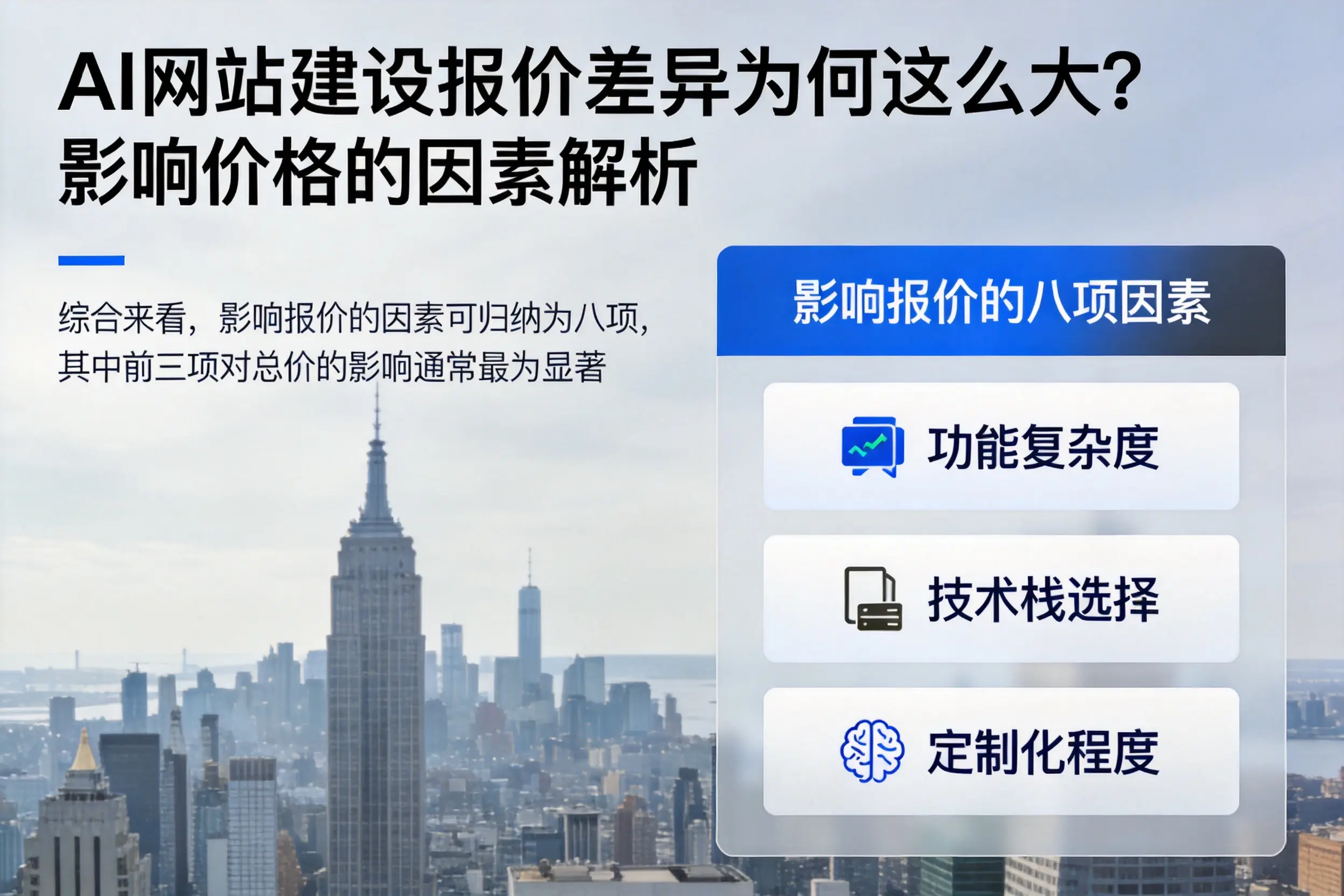 抚顺AI网站建设报价差异为何这么大？影响价格的因素解析