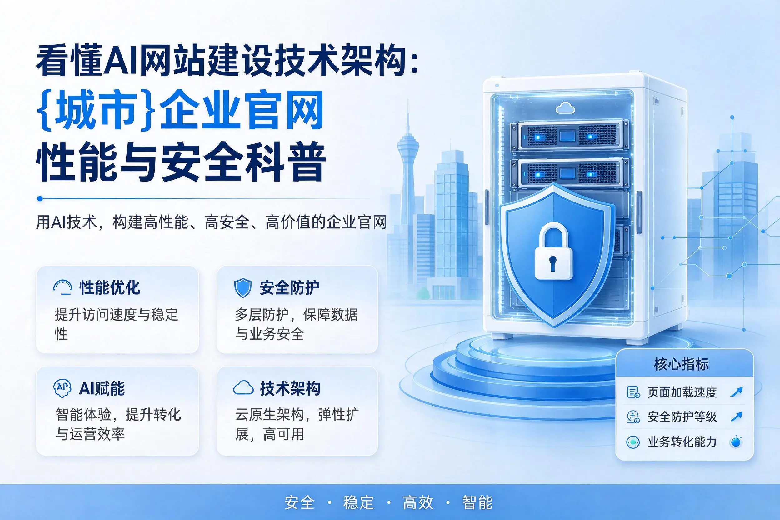 看懂AI网站建设技术架构:抚顺企业官网性能与安全科普