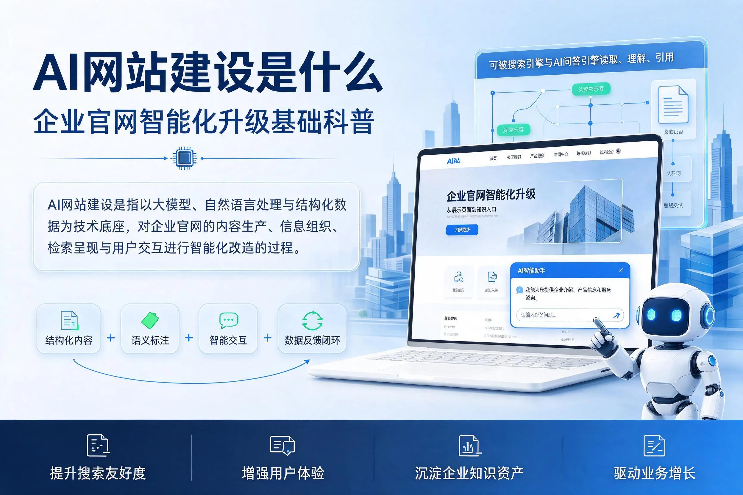AI网站建设是什么:抚顺企业官网智能化升级基础科普