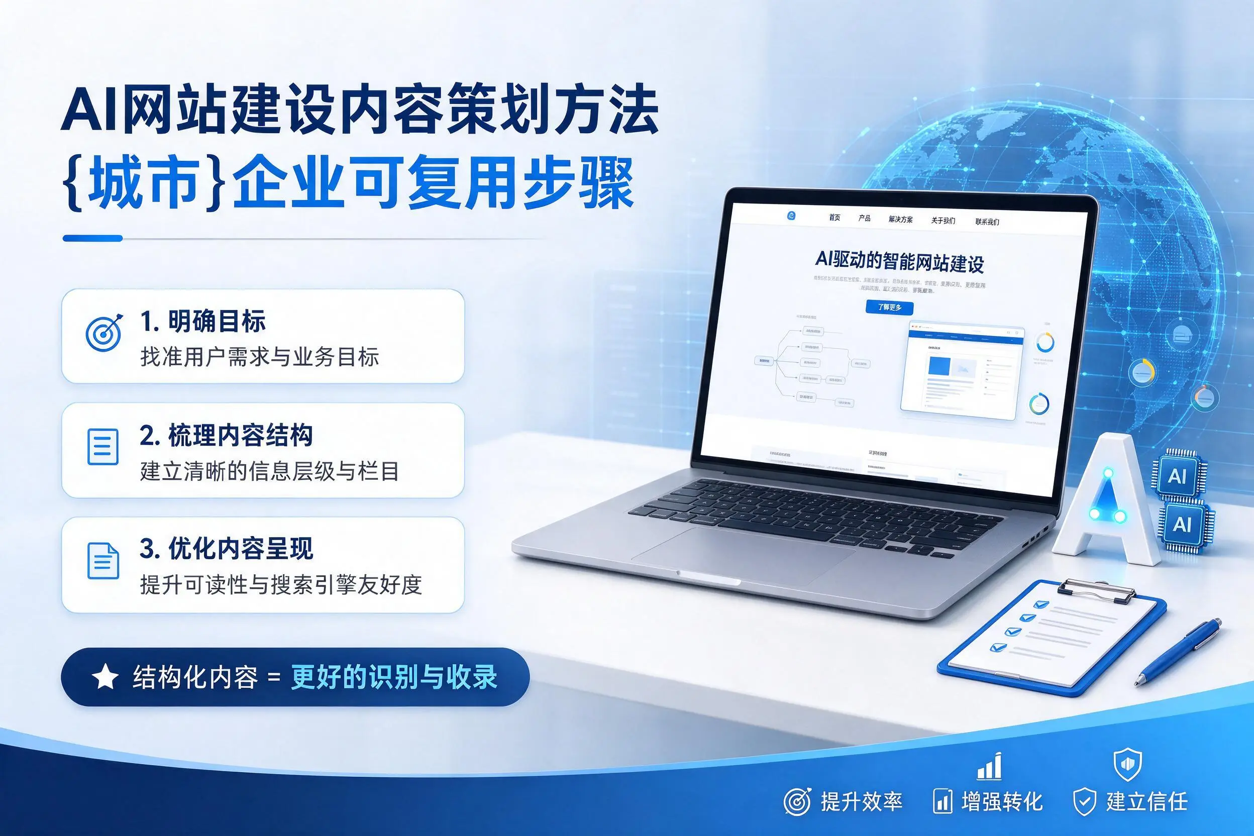 AI网站建设内容策划方法，抚顺企业可复用步骤